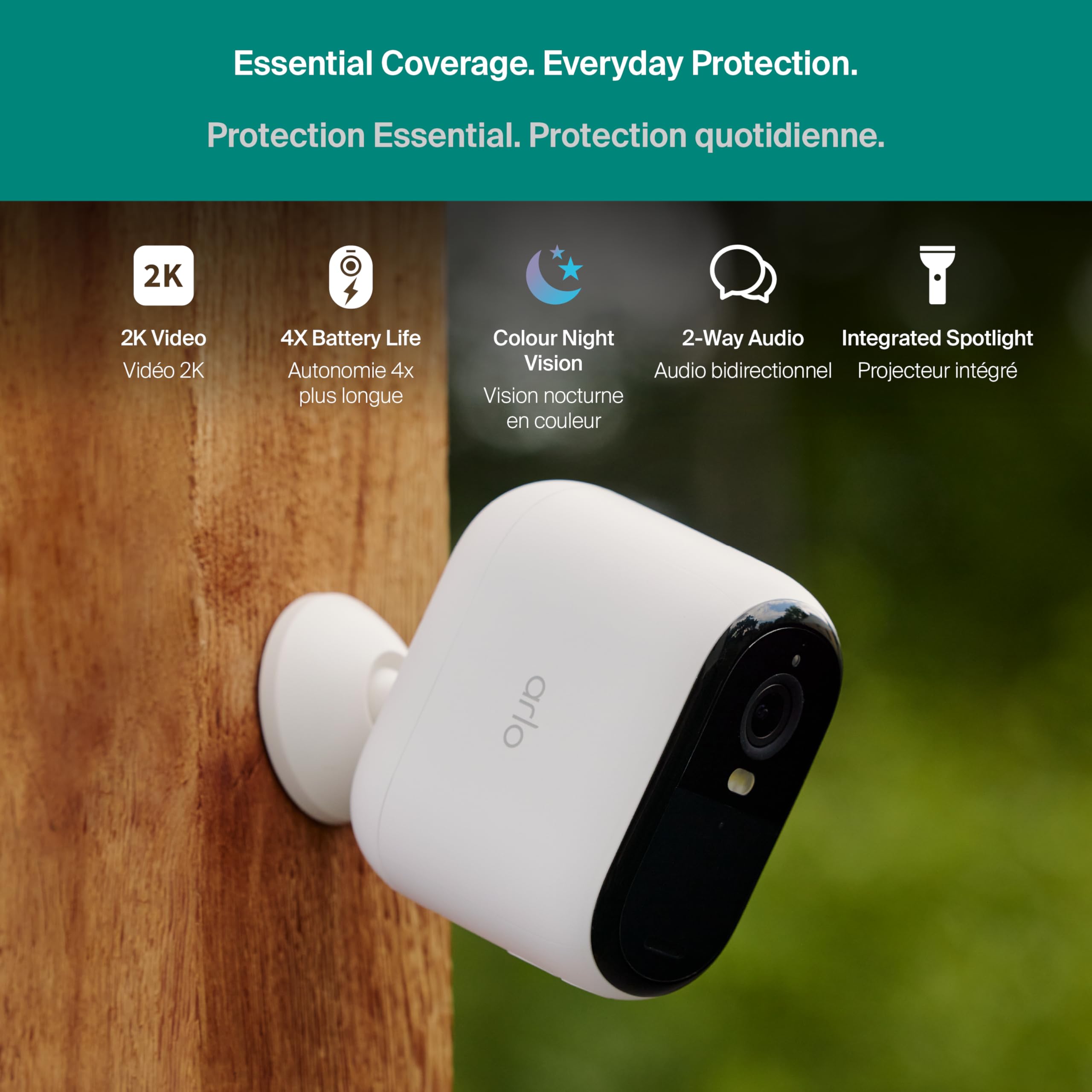 Arlo Essential XL Security Camera 2K (3rd Gen, 2025 Release